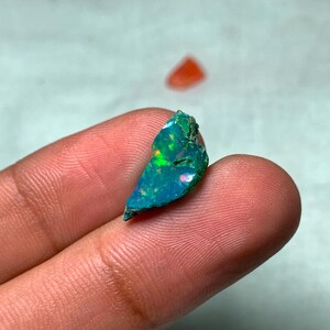 AAA Grade Dyed Ethiopian Opal Slice: Raw Gemstone