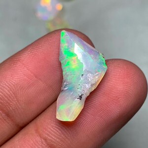 Top Garde Ethiopian Opal Polished Rough, Multi Welo Opal Raw, 5.30 CT Uncut Specimen Loose Gemstone Rough, For Cabbing and Jewelry Making image 2