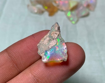 Opal Rough, Natural Ethiopian Opal Slice Chips Rough, Opal Raw, Multi Fire Opal Rough, Crystal Opal Rough