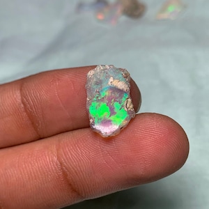 AAA Ethiopian Opal Slice, Raw Gemstone, 4.00 Carat