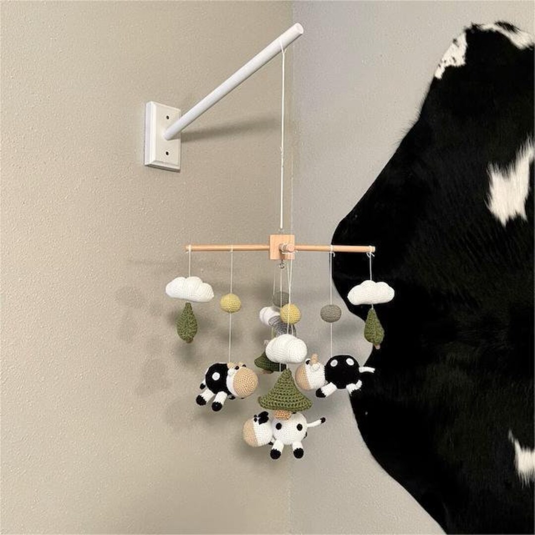 Handmade Cow Baby Mobile Cows in Farm Baby Mobile Crochet Etsy