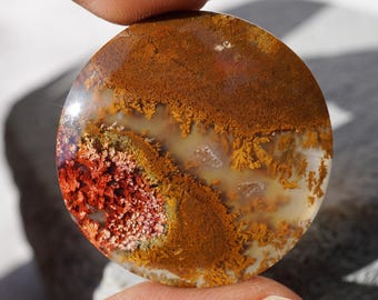 Unieke Mosagaat Agaat Chalcedoon Kristalgenezing Handgemaakte Poolse Edelsteen Hanger Sieraden Sneeuwkristal Betekenis Cab Edelstenen Healing Gem