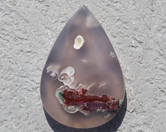 Venta de crisocola, cobre nativo sobre cabujones de calcedonia, colgante, minerales, piedras únicas, collar antiguo, pulsera, joyería de piedras preciosas de Arizona, gema