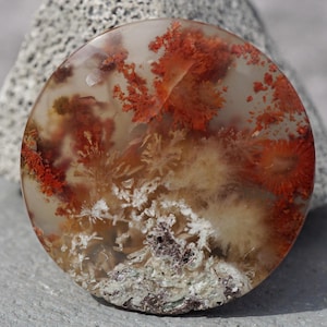 Scenic Moss Agate Pendant Gemstone Jewelry Boho Style Designer Cabochons Natural Chalcedony Necklace Quartz Cabochon Necklace Jewelry Gift