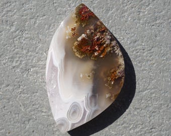 Witte gestreepte mosagaat cabochons edelsteen sieraden agaat betekenis agaat steenkwarts ontwerper edelstenen cabochon sieraden losse kristal genezing