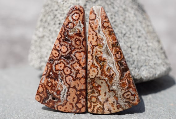 Beautiful Ocean Jasper Cabochons Earrings Jewelry Gemstone Set Pairs Jwlery Natural Stone Bruneau River Jasper Personalized Gifts Druzy Cab