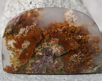 One of a Kind Unique Scenic Moss Agate Cabochon Agate Stone Agate Meaning Opal Stone Opalized Agate Jewelry Crystal Healing Shines Gemstone