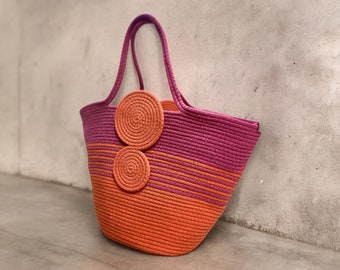 Handmade Cotton Straw Bag