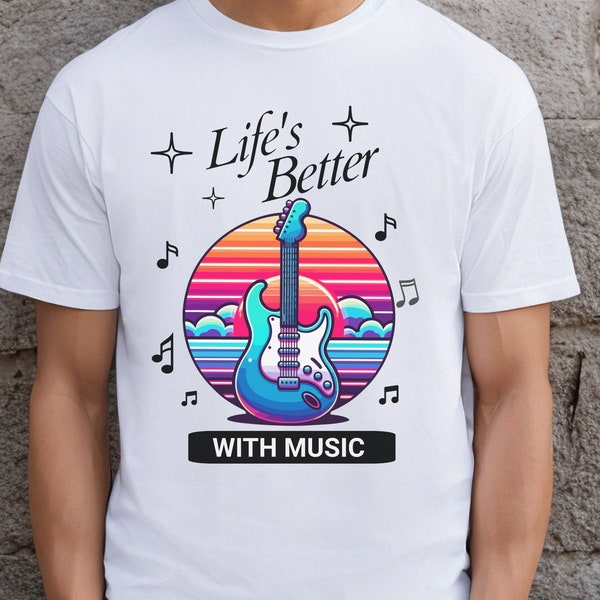 Unisex Guitar Music T-Shirt, Comfort Colors Shirt, Guitar tshirt, Men Gifts for him, Women Gifts for her, Birthday, Fathers Day, Christmas