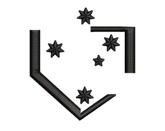 Download The Baseball Southern Cross Embroidery Design for Towel, Shirt, Cap, Hoodie using .emb, .pes, .exp, .dst, .hus, .jef, .vp3, .xxx