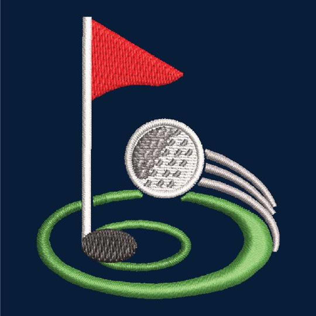 Download Golf Green Golf Ball Embroidery Design for Towel, Shirt, Bag ...