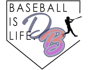 DOWNLOAD - Baseball Is Life Home Plate Vector Graphic Digital Art Illustration- ai, eps, dxf, svg, pdf, jpeg, png