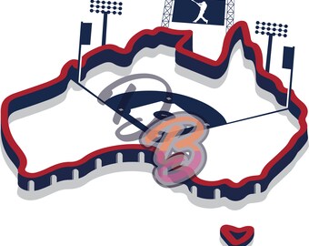 DOWNLOAD - Australisches Baseball Stadion Karte Umriss Vektorgrafik Digital Kunst Illustration - ai, eps, dxf, svg, pdf, jpeg, png