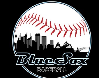 DOWNLOAD - Sydney Blue Sox Australischer Baseball ABL Vektorgrafik Digital Kunst Illustration - ai, eps, dxf, svg, pdf, jpeg, png