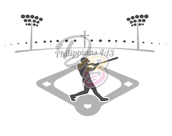 Download - Christliches Baseball Feld Vektor Kunst Philipper 4.13 – Kreuz unter Lichtern - eps, dxf, sgv, pdf, jpeg, png
