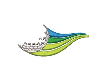 Download Fliegender Golfball Stickdatei für Handtuch, Hemd, Tasche, Ausrüstung mit .emb, .pes, .exp, .dst, .hus, .jef, .vp3, .xxx