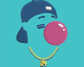 Download Ken Griffey Junior 24 The Kid Bubblegum Embroidered Logo using .emb, .pes, .exp, .dst, .hus, .jef, .vp3, .xxx
