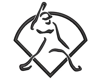 Download Baseball Hitter On Field Stickdatei für Handtuch, Shirt, Kappe, Hoodie mit .emb, .pes, .exp, .dst, .hus, .jef, .vp3, .xxx