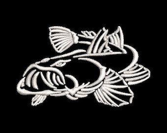 Download Flathead Fish Fisherman Embroidery Design for Towel, Shirt, Bag, Gear using .emb, .pes, .exp, .dst, .hus, .jef, .vp3, .xxx