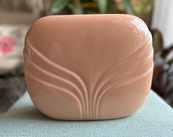 Vintage Peach Art Deco Vase