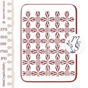 Modello stencil in formato SVG, sfondo stencil, file per Cricut, Silhouette, Cameo, file digitali, download istantaneo SVG, DXF, EPS, PNG