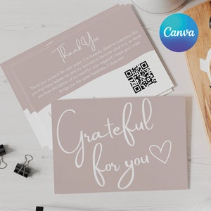 Canva Dankeskarte, Business Paket Insert Vorlage, Danke für Ihre Bestellung Karten, Etsy Danke, DIY Karten, Bestellung Insert