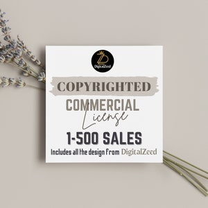 Commercial License, One License for All Designs, Up to 500 Sales, One License Covers All Designs from The Our Shop