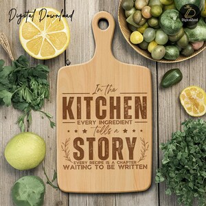 Quotes for cooking SVG, Laser Engraving Cut Files, Cook Charcuterie Design, Chopping Board PNG, Cutting Board Svg, Glowforge, Laser Cut File