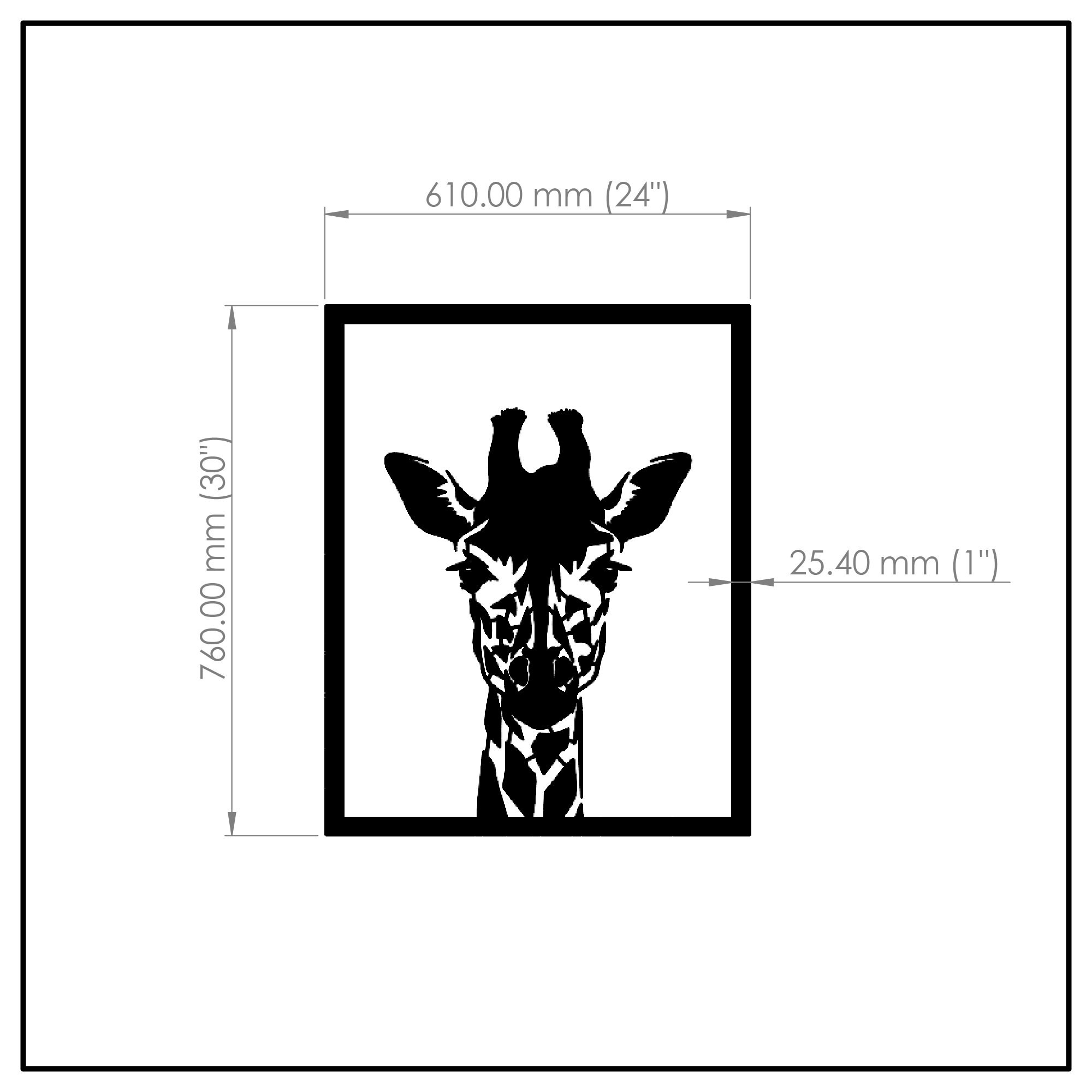 Cute Giraffe Wall Art Laser Cut File, Plasma Cut File, Wall Art Dxf