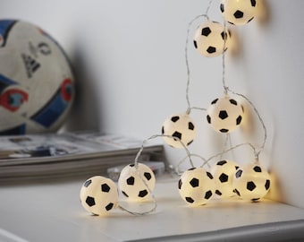 10 LED Batterie Lichterkette Fußball mit Timer Länge ca. 1,85m Batteriebetrieb