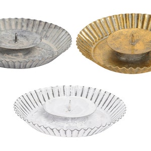 Kerzenhalter "Cupcake" für Stumpenkerzen H3,5cm x DM 15cm Metall Kerzenständer
