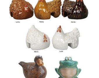 Schöne Tierfiguren Zaunhocker und Kantenhocker aus Keramik Höhe ca.12 cm