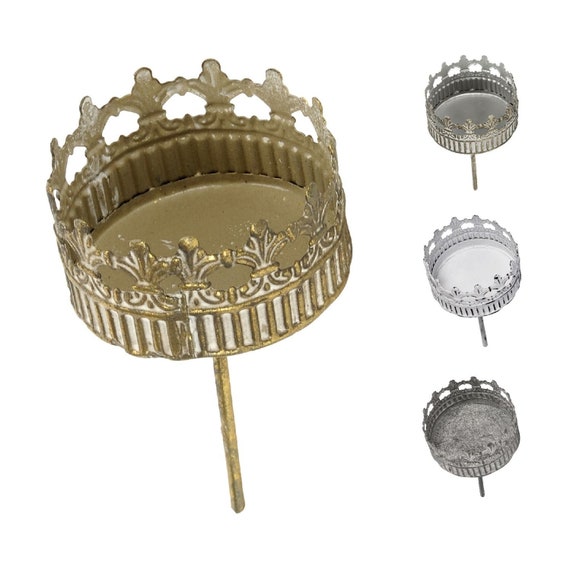 Buy Teelichthalter Kerzenhalter Krone Krönchen Zum Stecken Durchmesser 7 Cm Online in India