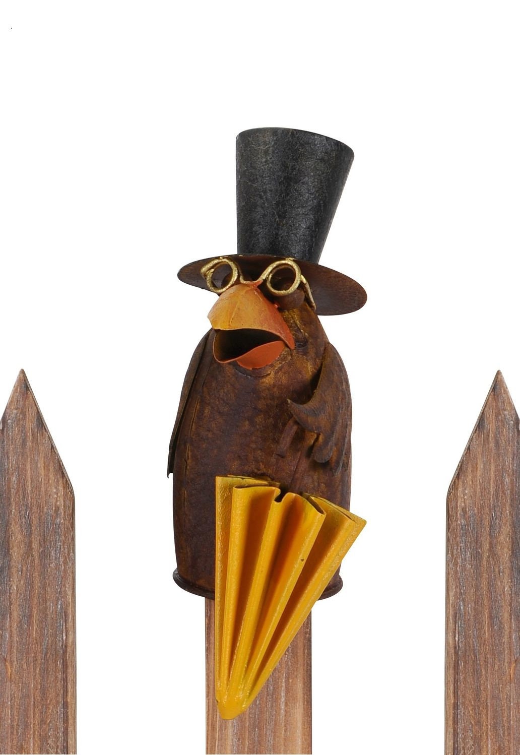 Deko-Impression Zaunfigur 'Frosch Mit Eimer' – 15,5 Cm Hoch, Aus Eisenblech, Für Gartenzaun Oder Deko