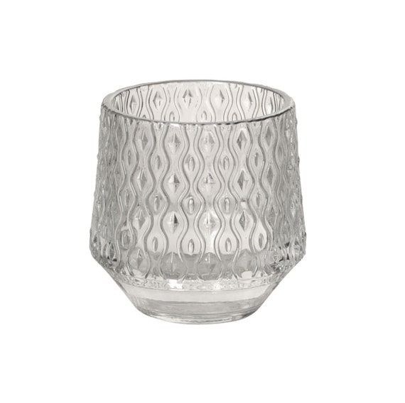 Teelichtglas Windlicht Teelichthalter ca. 8x8 cm klar silber oder gold