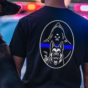 Police K9 Unit Unisex T-Shirt, Dog Handler Gift Tee, Dog Trainer Apparel, Law Enforcement Shirt, Thin Blue Line Police Gift