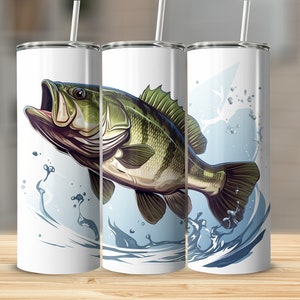 Large Mouth Bass Tumbler Wrap, Large Mouth Bass lover, Digital Download, Custom
