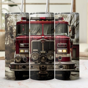 Firetruck Tumbler, Firetruck Gift For Firefighter, Firefighter Tumbler Gift For Him, Firefighter Gift For All Occasions, Seamless
