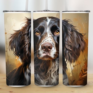 Springer Spaniel Tumbler, 20 oz Skinny Tumbler, Custom Springer Spaniel Gift for Dog Lover, Spaniel Gift for Her
