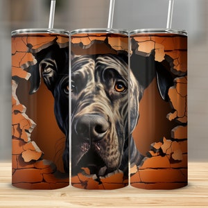 Cute Great Dane Tumbler Wrap, Great Dane Tumbler Personalized Gift, Great Dane Mom Gift, Great Dane Lover Gift, Dog Mom Gift