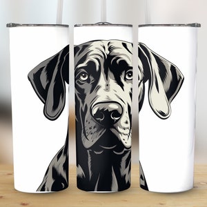 Cute Great Dane Tumbler Wrap, Great Dane Tumbler Cup Gift, Great Dane Mom Gift, Great Dane Lover Gift, Great Dane Design