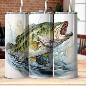 Bass Tumbler, Bass Lover Gift, Bass Fan Tumbler, Bass Gifts for Men, Bass Angling Gift, Fishing Gifts for Men