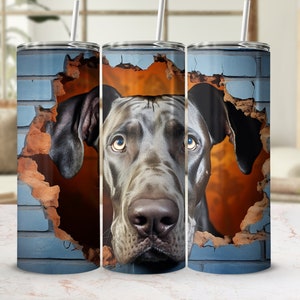 Cute Great Dane Tumbler, Great Dane Gifts, Great Dane Mom Tumbler, Personalized Dog Tumbler, Great Dane Lover Gift, Dog Mom Gift