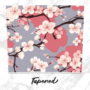 Cherry Blossom Pattern Tumbler Wrap, Japanese Style Tumbler Wrap, Cherry Blossom Tumbler