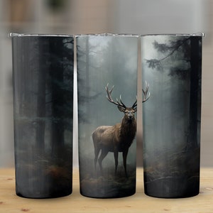 Majestic Elk 20 oz Tumbler, Western Tumbler, Woodland Tumbler, Elk Themed Tumbler Gift, Elk Gifts