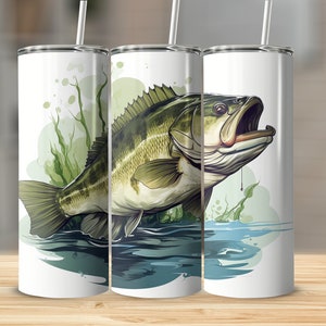 Large Mouth Bass Tumbler Wrap, Large Mouth Bass lover, Digital Download, Custom