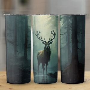 Dark Forest Elk 20 oz Tumbler, Elk Tumbler, Elk Tumbler for Women, Elk Gifts for Women, Elk Cup