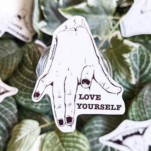 Sticker "Love Yourself" | Vinyl | self love | selfcare | Tattoo Design | Original Art | Illustration | Unique handmade gift | Valentines