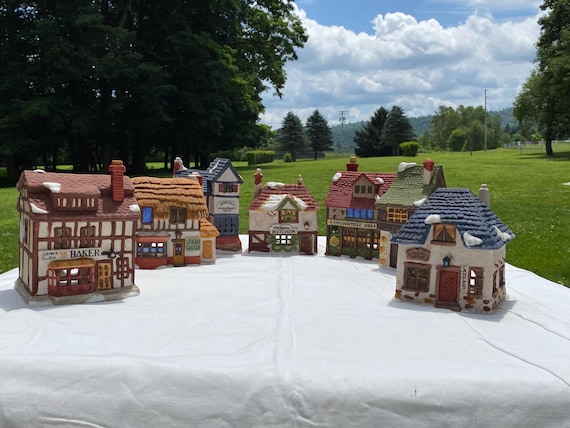 Department 56 the Original Shops of Dickens Village - Set of Seven