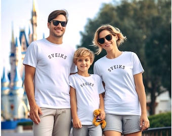 Latvian T-Shirt. Bella Canvas, White. Personalized Custom Family Group Tee. Sveiks Latvia Gift T Shirt. Matching Party Group Tshirt Lavija
